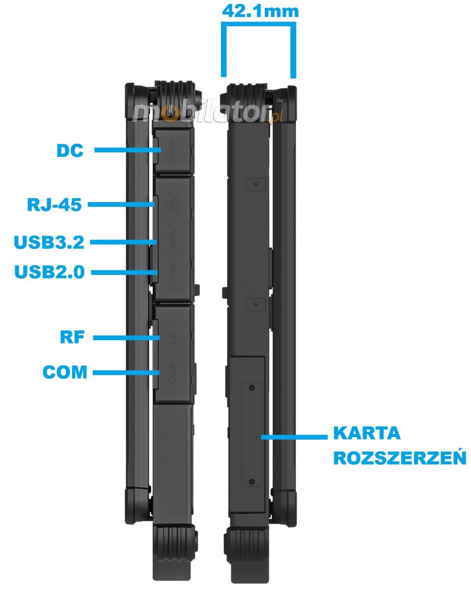 Emdoor X14A wstrzsoodporny przemysowy laptop Windows 11 IP65 Intel SSD